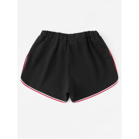 Contrast Trim Shorts