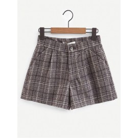 Plaid Tweed Shorts