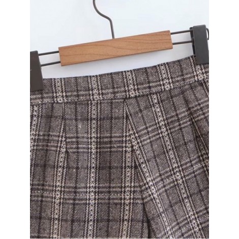 Plaid Tweed Shorts