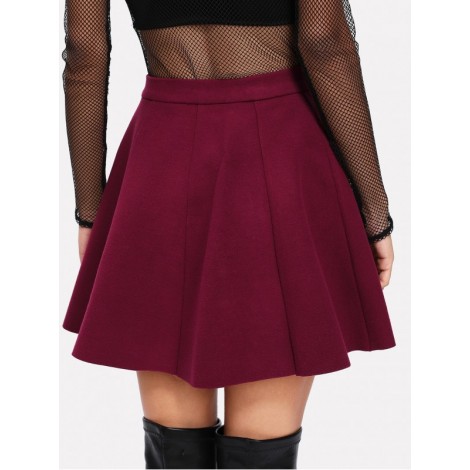 Paneled Flare Skirt