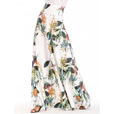 Floral Print Longline Skirt