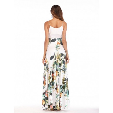 Floral Print Longline Skirt