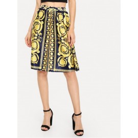 Ornate Print Skirt