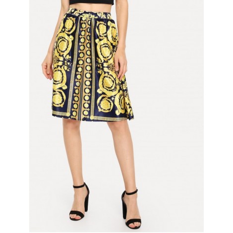 Ornate Print Skirt