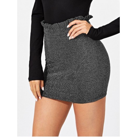 Frill Trim Bodycon Skirt