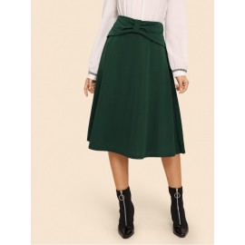 Bow Front Flare Skirt