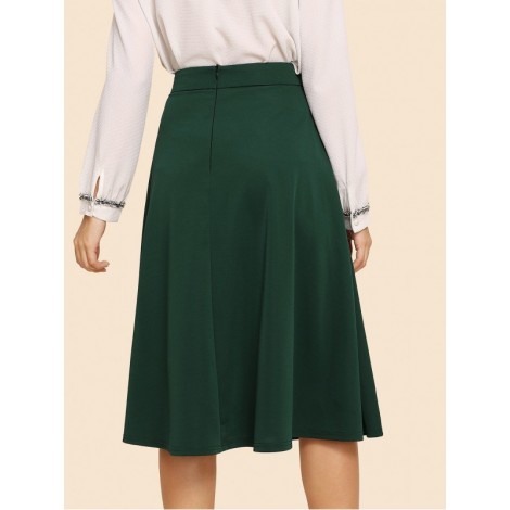 Bow Front Flare Skirt