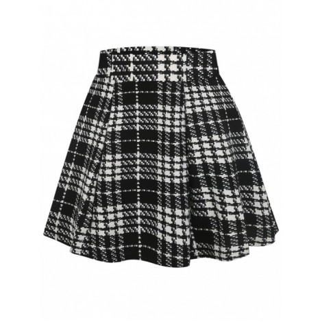 50s Plaid Print Skirt