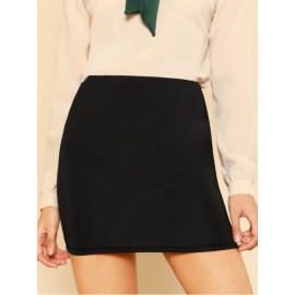 Elastic Waist Bodycon Skirt