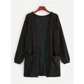 Dark Grey Fuzzy Cardigan