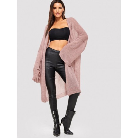 Trumpet Sleeve Longline Cardigan