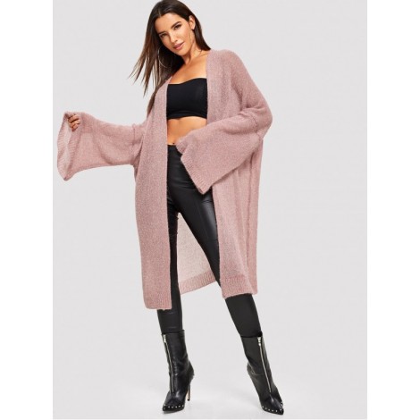 Trumpet Sleeve Longline Cardigan