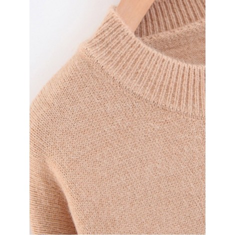 Solid Drop Shoulder Sweater Dress