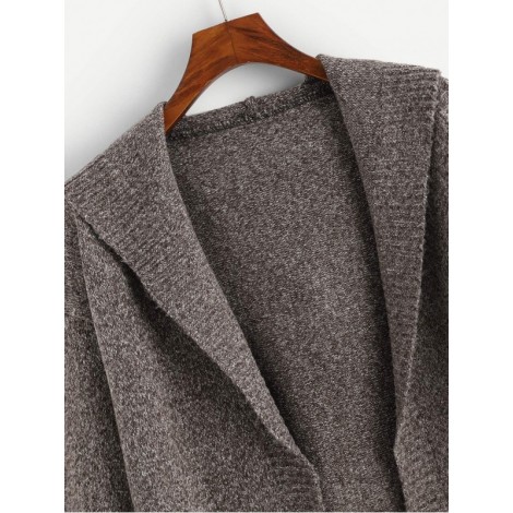 Double Pocket Hooded Cardigan Jumper